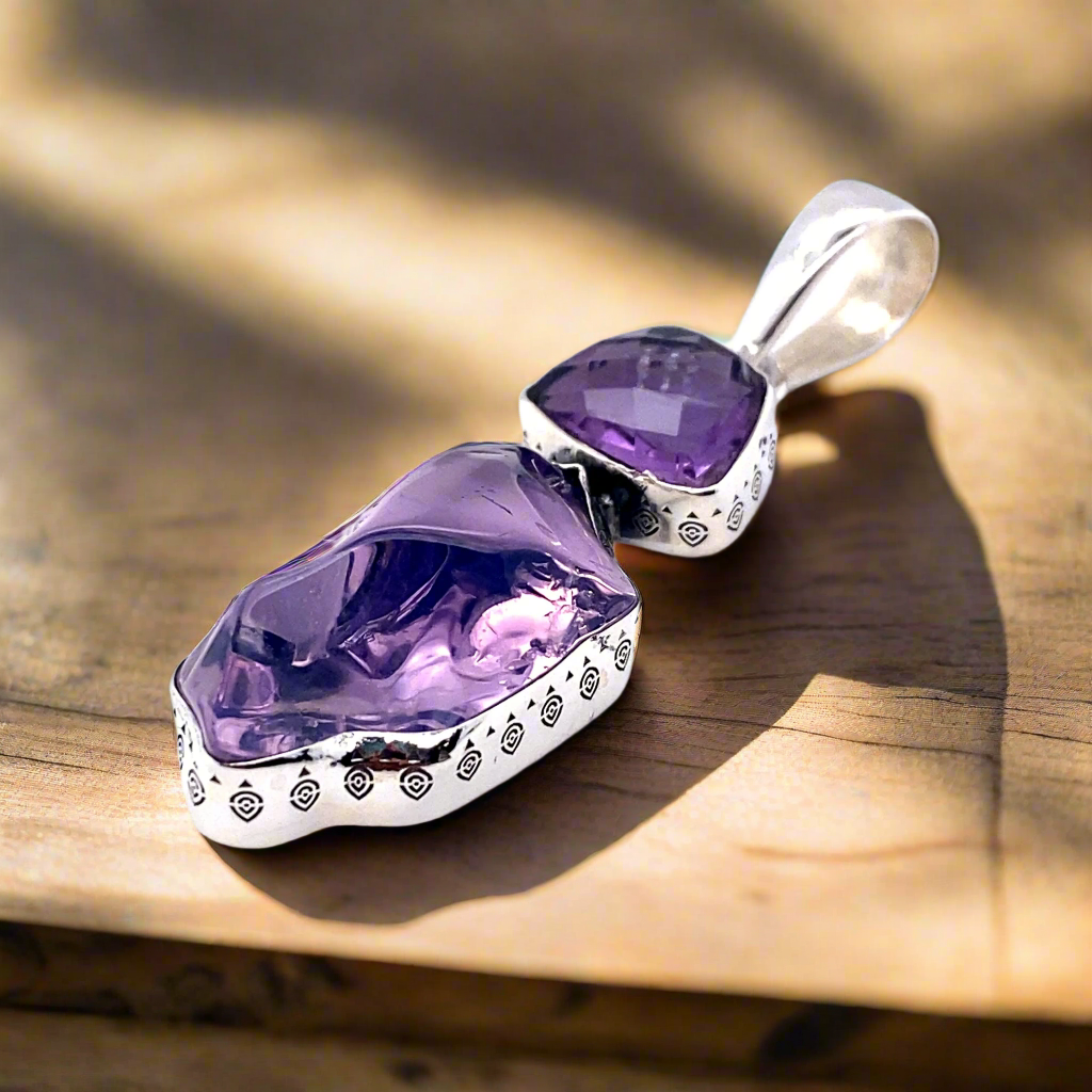 Lavender Liquid Amethyst Pendant