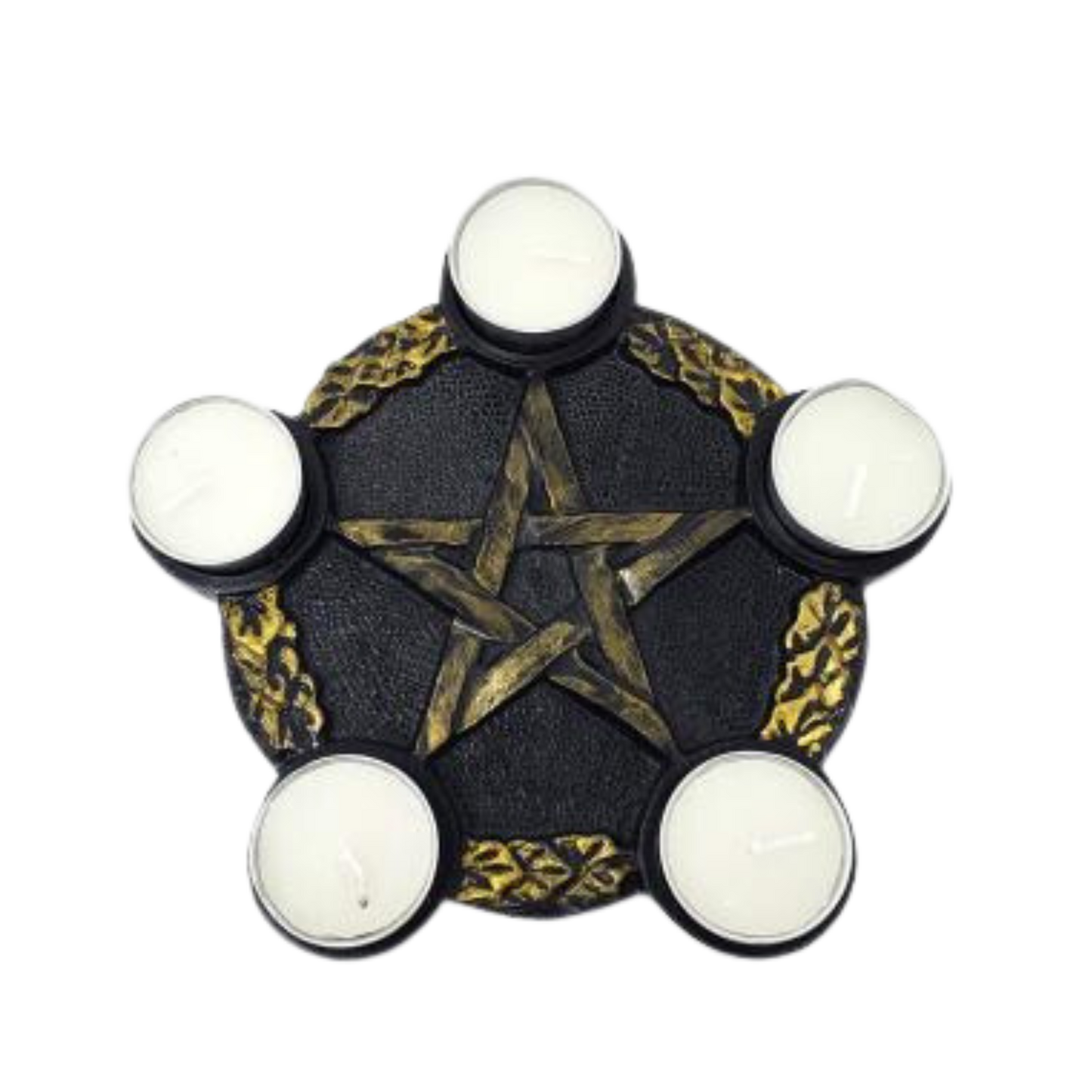 Pentagram Tea Light Candle Holder/ Altar Tile 7"