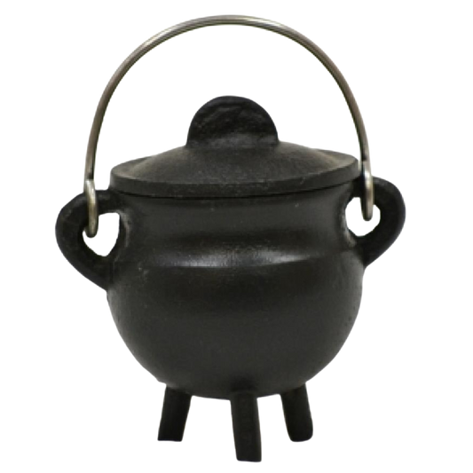 Cast Iron Cauldron w/Lid 3"