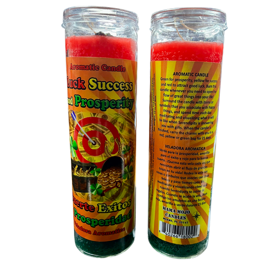 Mama Mojo - Prepared 7 Day Candle - Luck, Success, Prosperity