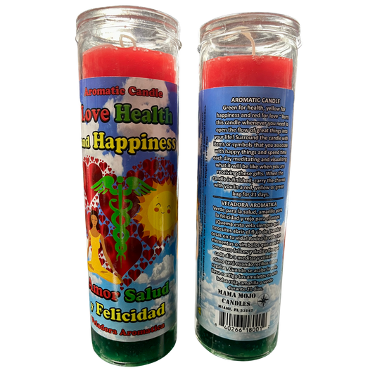 Mama Mojo - Prepared 7 Day Candle - Love, Health, Happiness