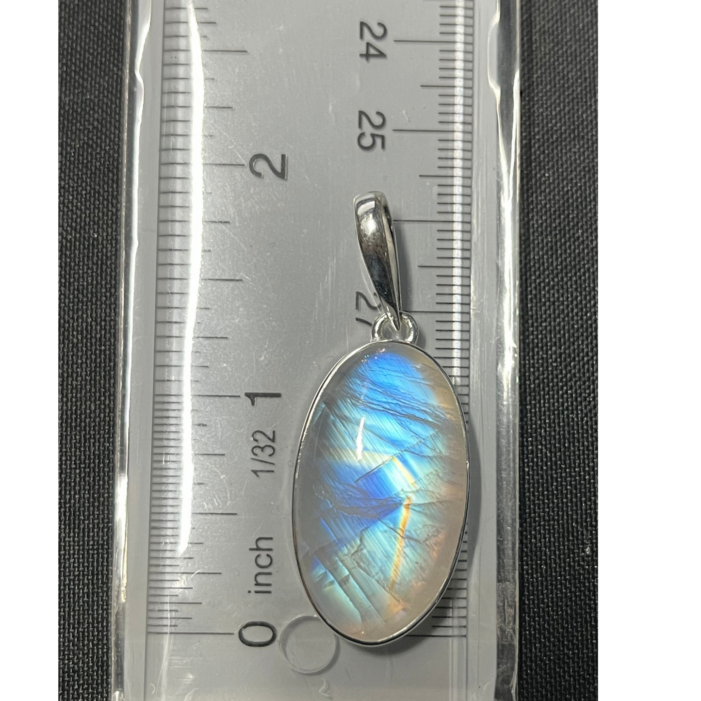 BLUE FIRE MOONSTONE PENDANT - MP08