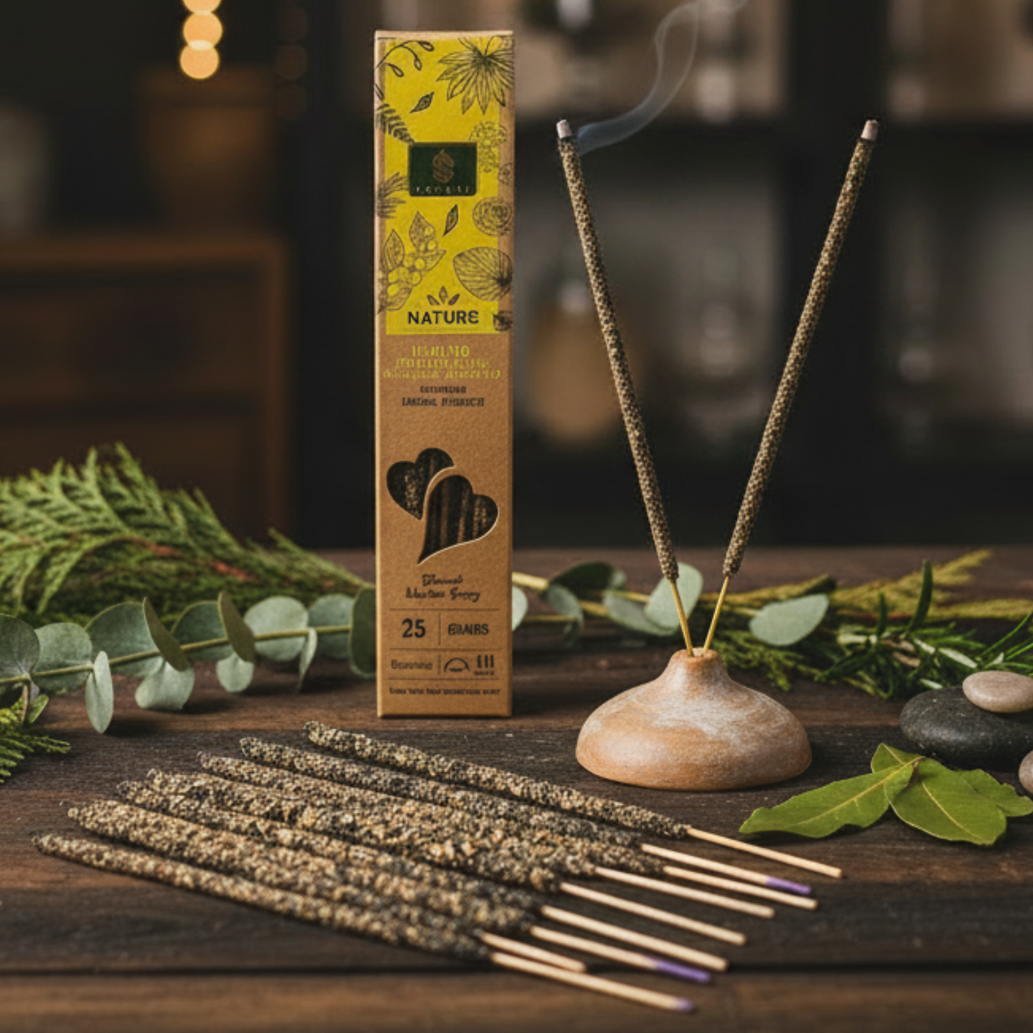 Healing Incense Sticks - Cedar, Bay Leaves, Eucalyptus & Rosemary