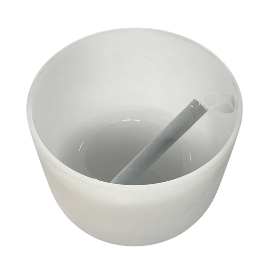 White Crystal Singing Bowl - 10"