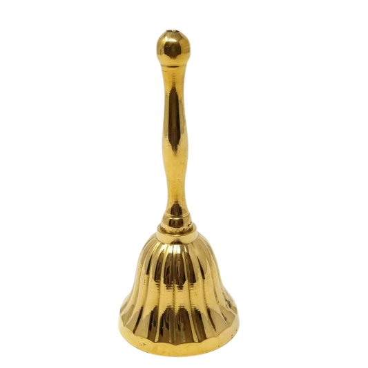 Brass Bell w/ Decorative Scalloped Design