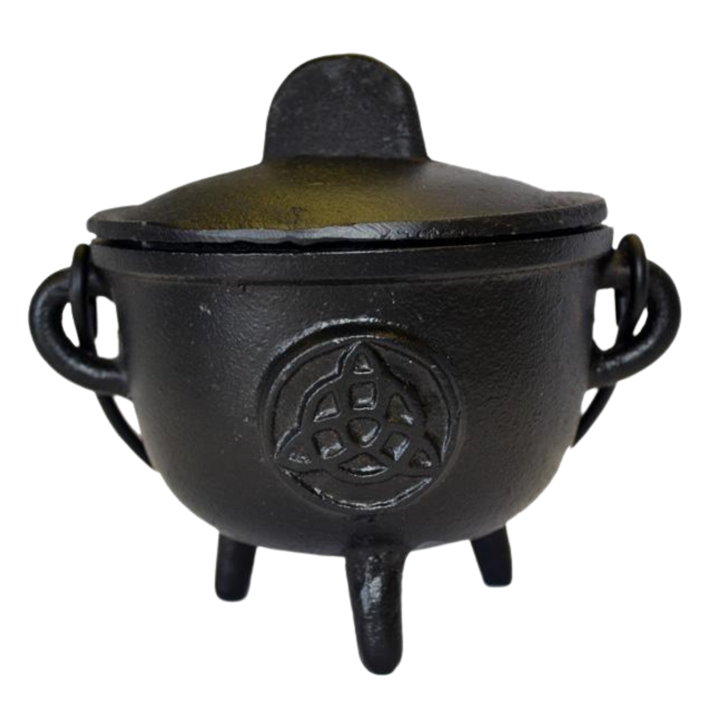 Triquetra Cast iron Cauldron with Lid