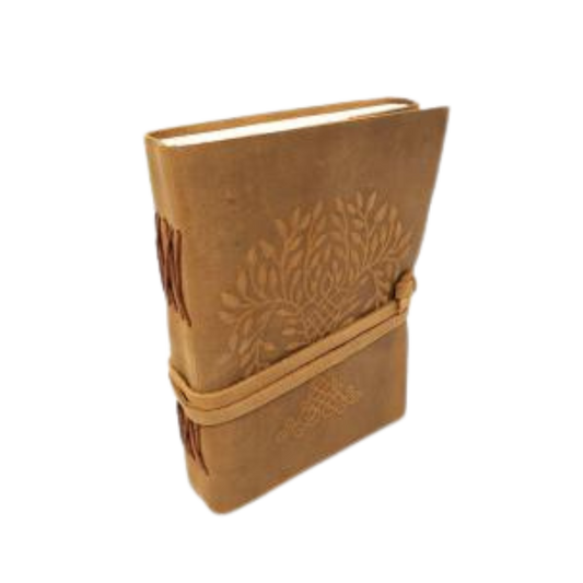 Tree of Life Soft Leather Journal with Leather Cord Closure