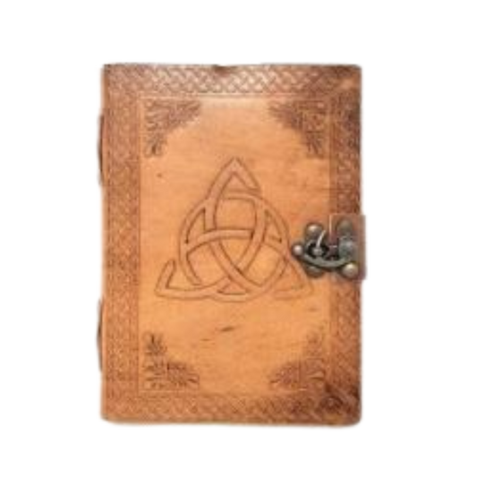 Triquetra Leather Journal with Latch Closure