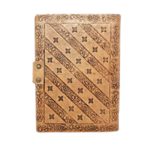 Moon Phase Leather Journal with Latch Closure