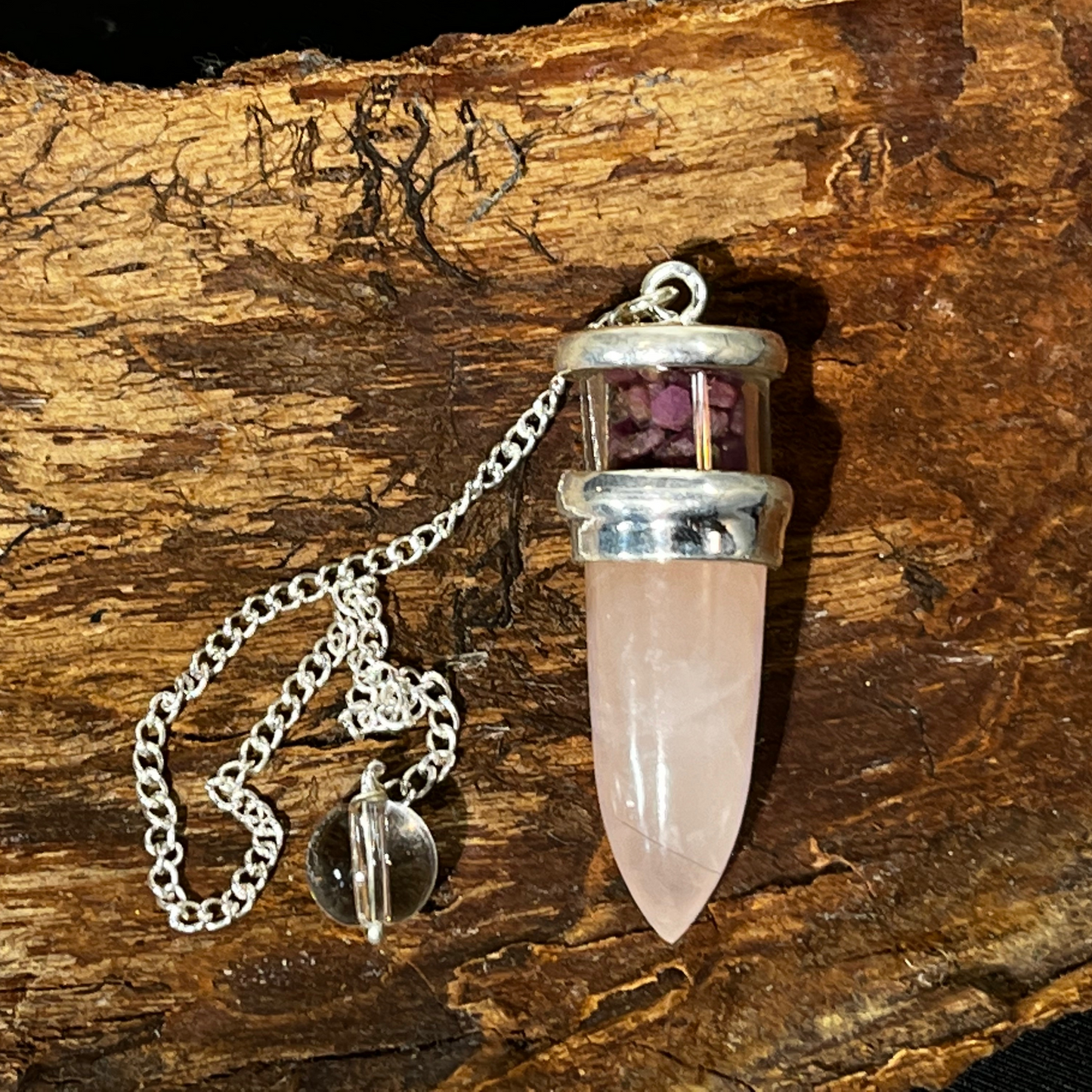 Rose Quartz Pink Tourmaline Pendulum