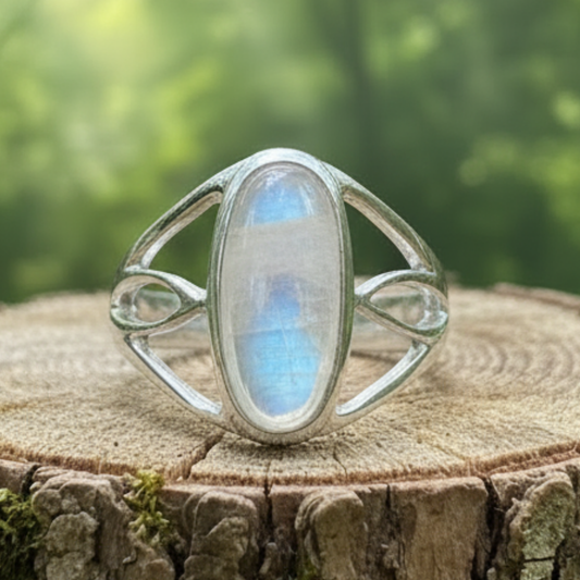 Bezel Moonstone Ring