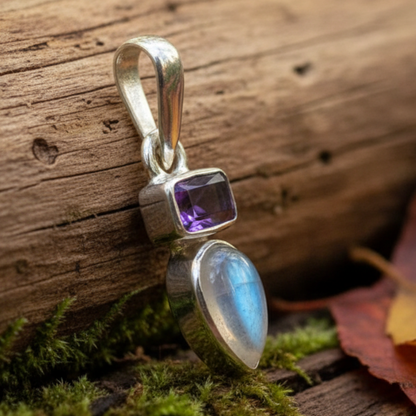 Amethyst and Moonstone Pendant