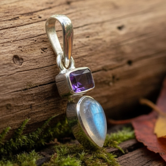 Amethyst and Moonstone Pendant