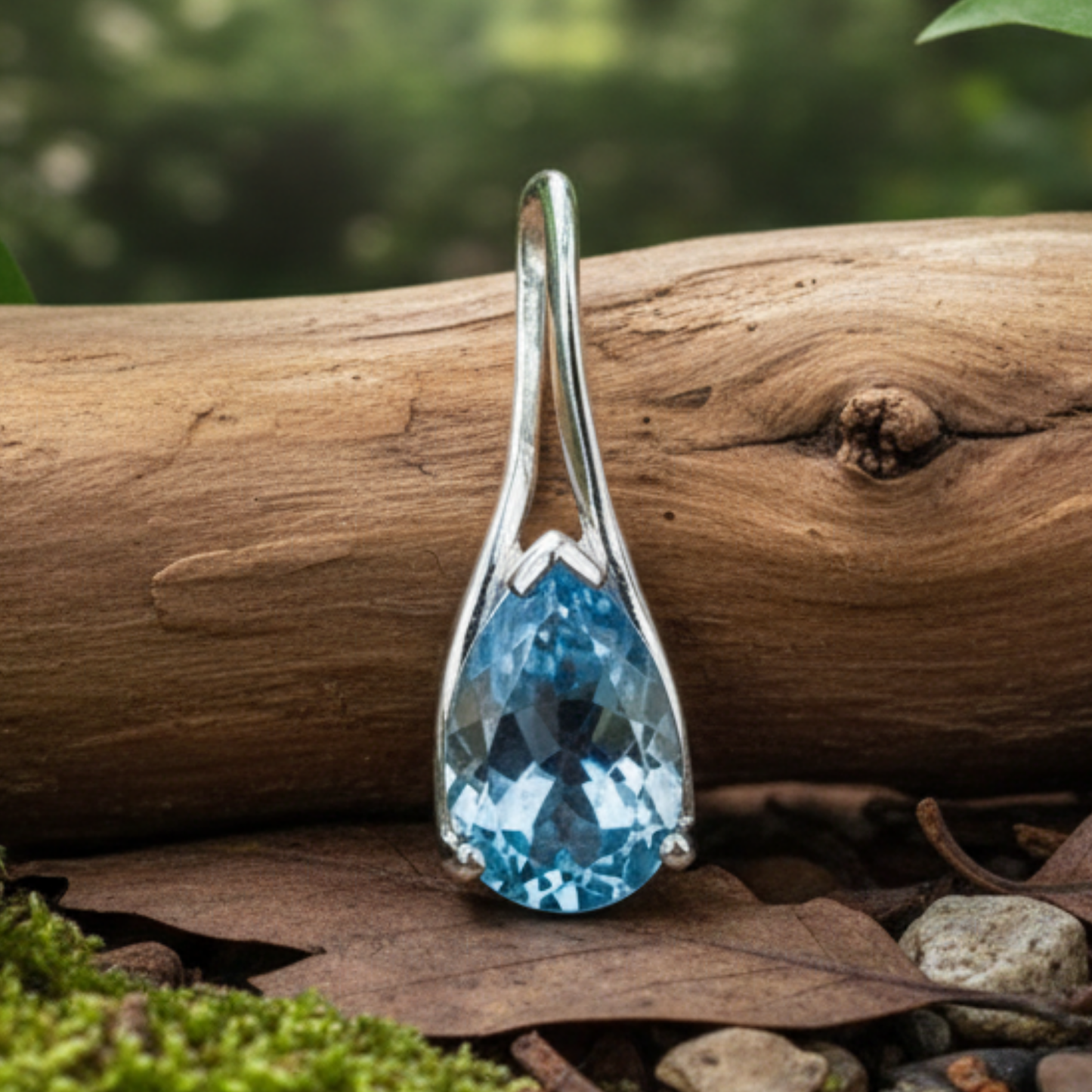 Blue Topaz Elite Bling Pendant