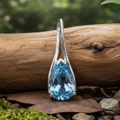 Blue Topaz Elite Bling Pendant