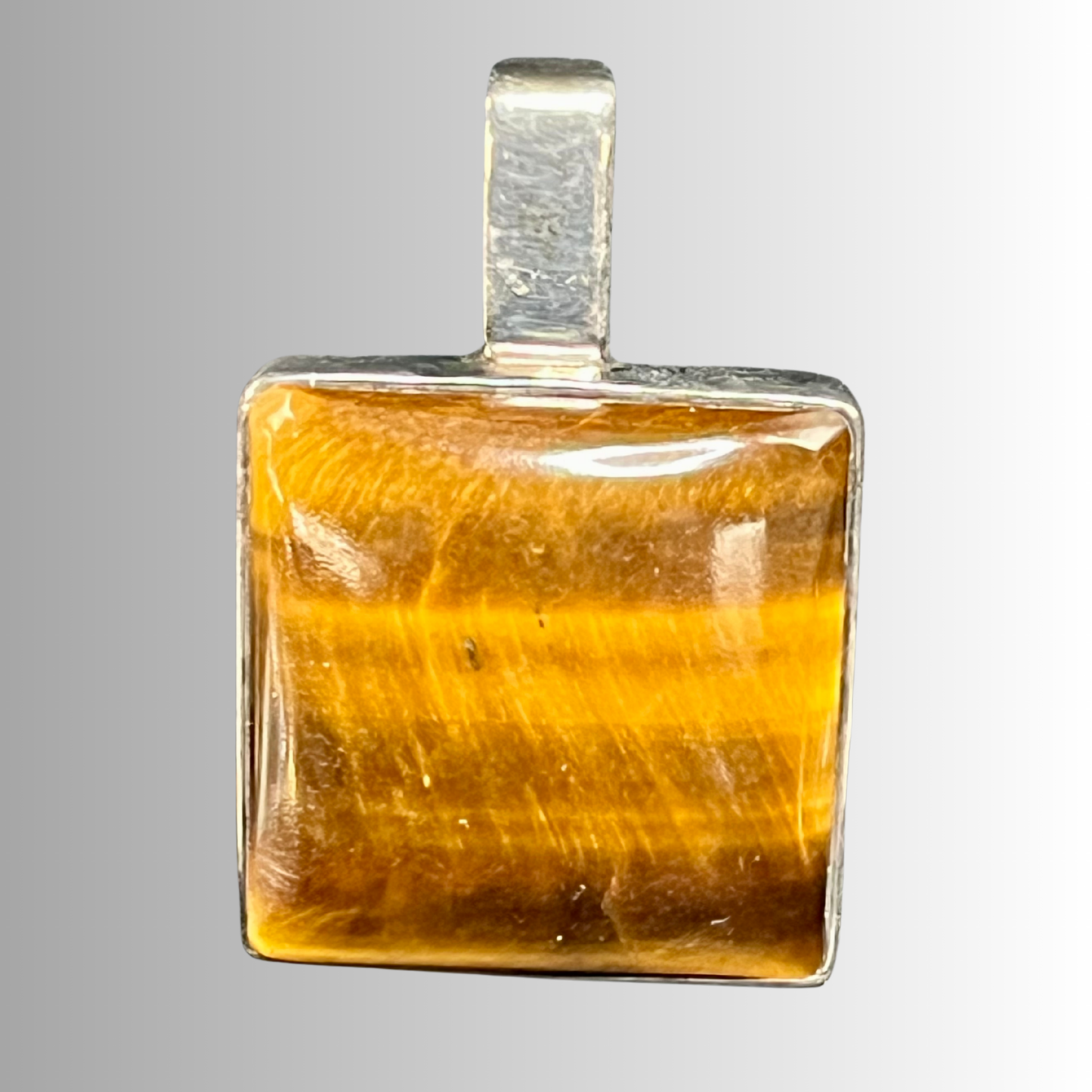Tigers Eye Wild Visions Unisex Square Pendant