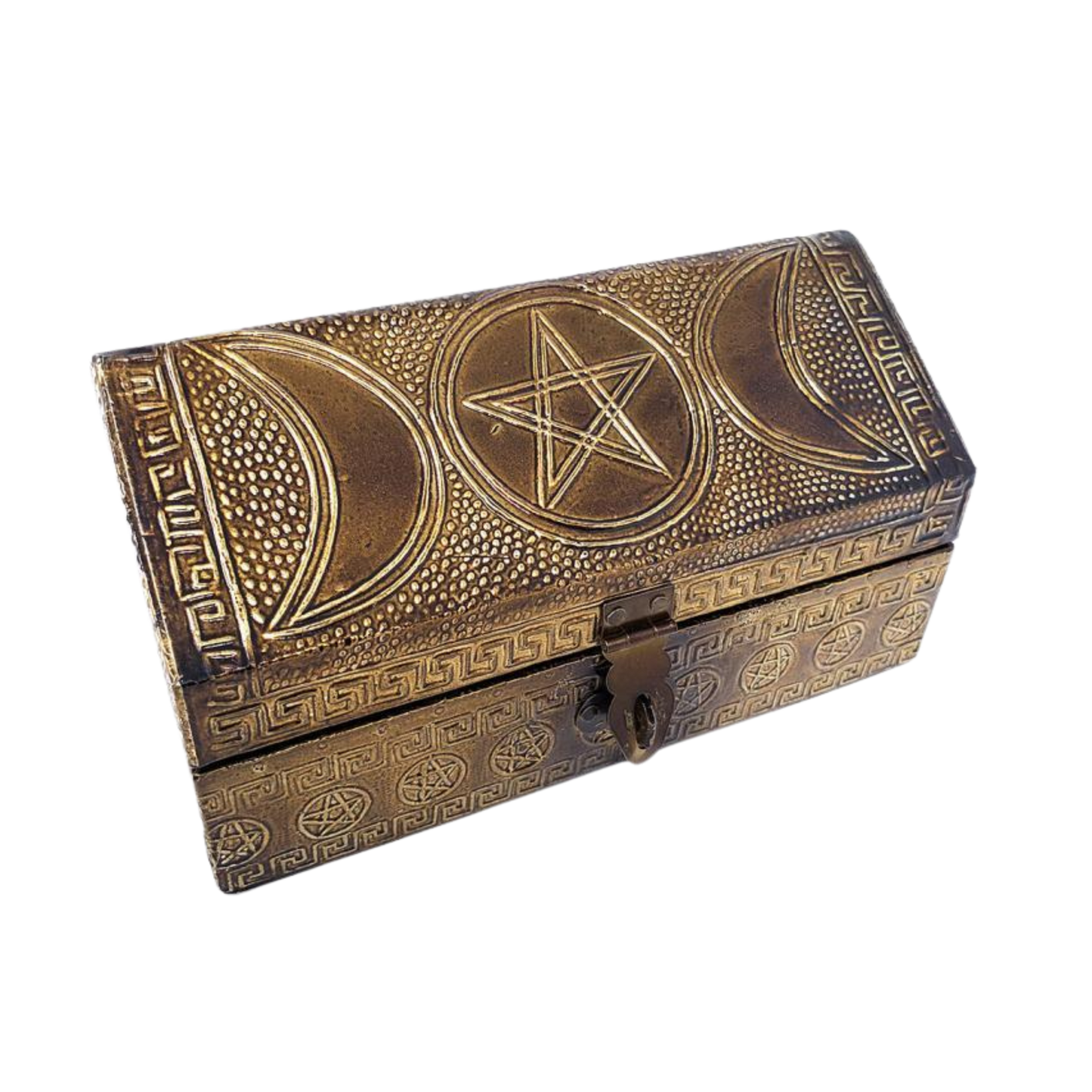 Triple Moon Pentagram  Hut Shape Box