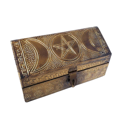 Triple Moon Pentagram  Hut Shape Box