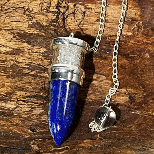 Lapis Herkimer Diamond Pendulum