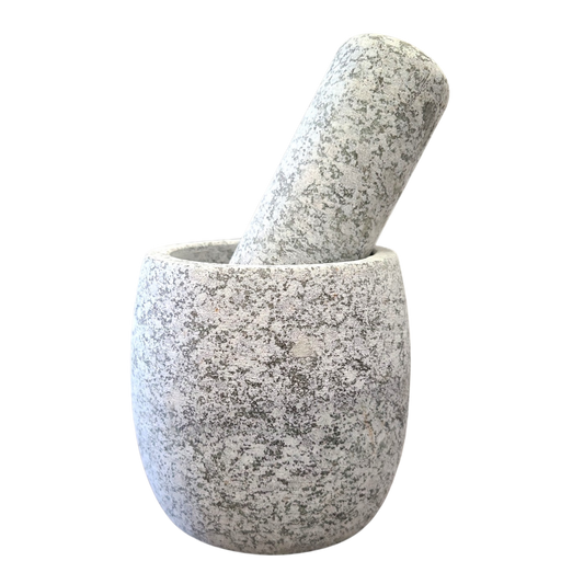 Grey Design Marble Mortar and Pestle Set