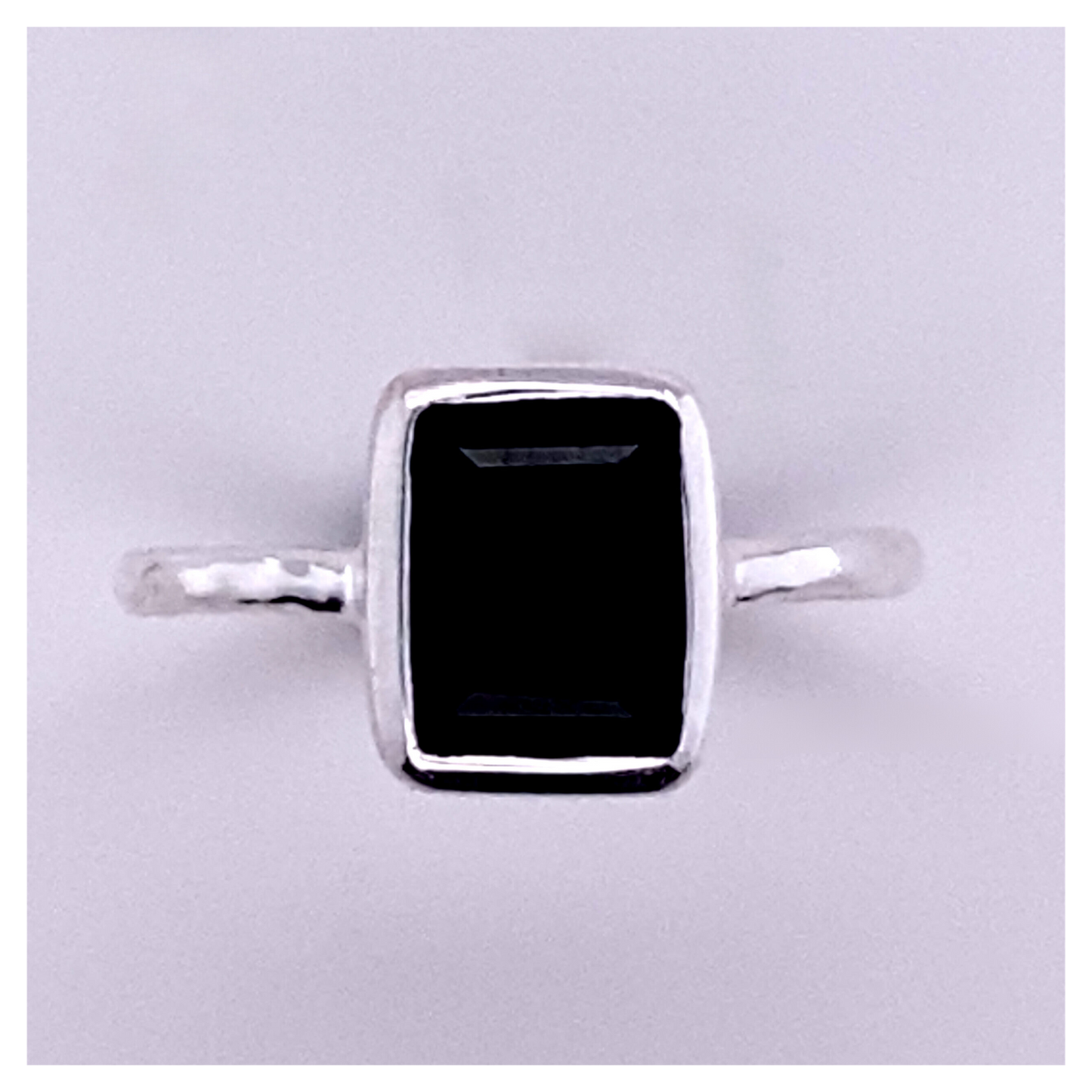 Black Spinel Protection Ring