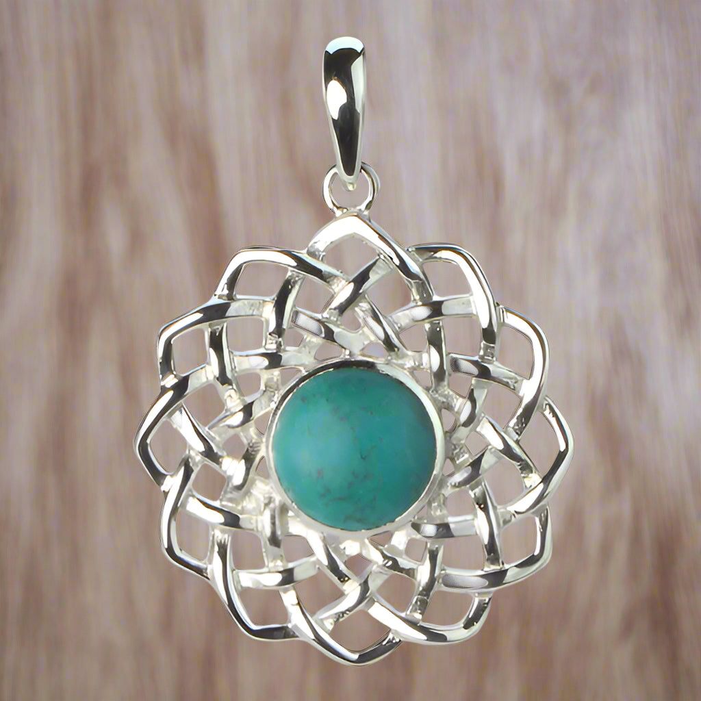 Turquoise Rasa Mandala Pendant