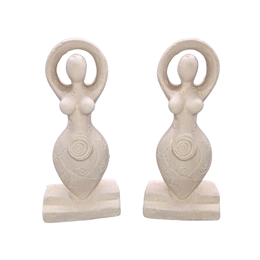 Gypsum Cement Goddess Figurine - Spring