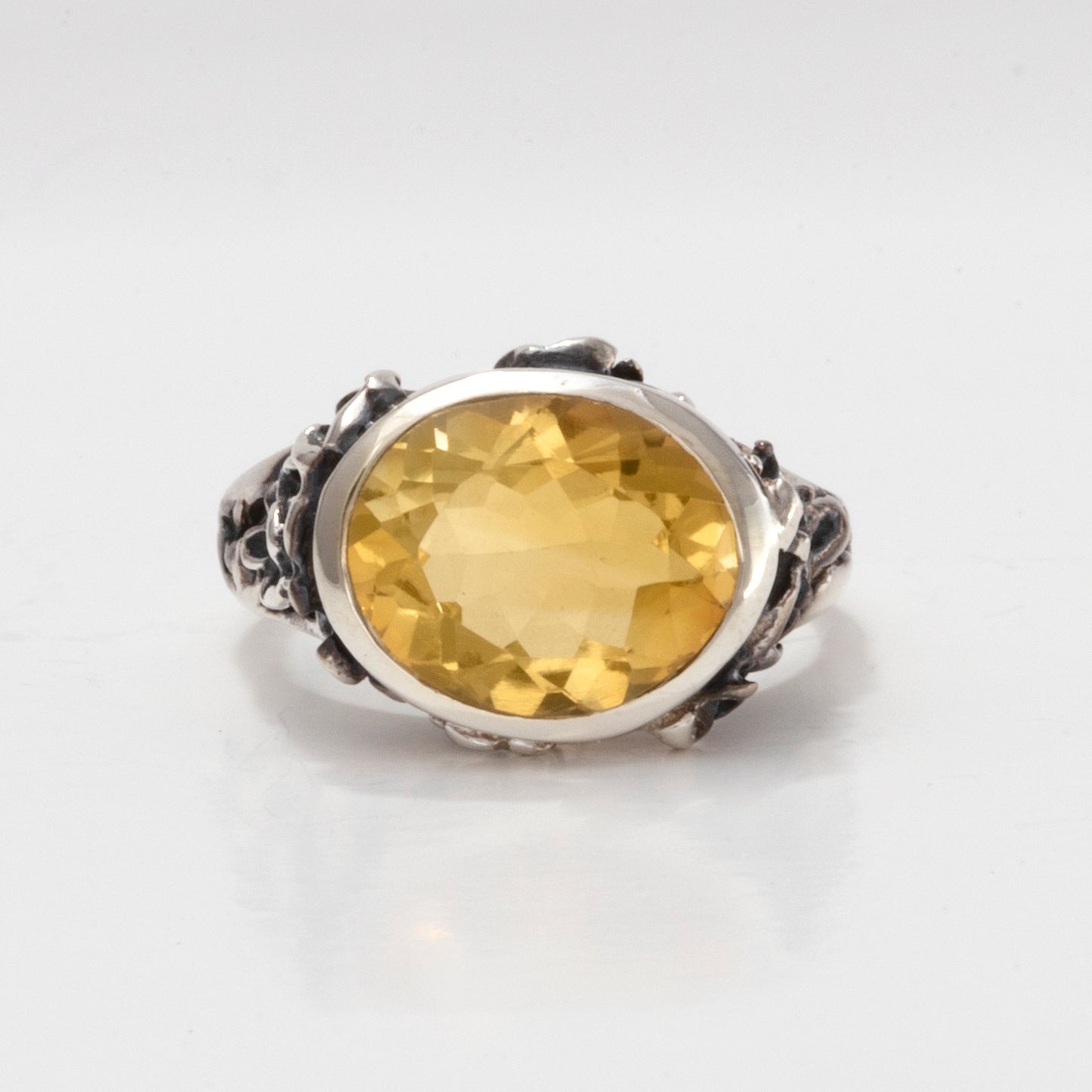 Citrine East West Unisex Ring