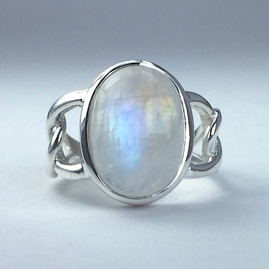 Moonstone Chain Links Ring