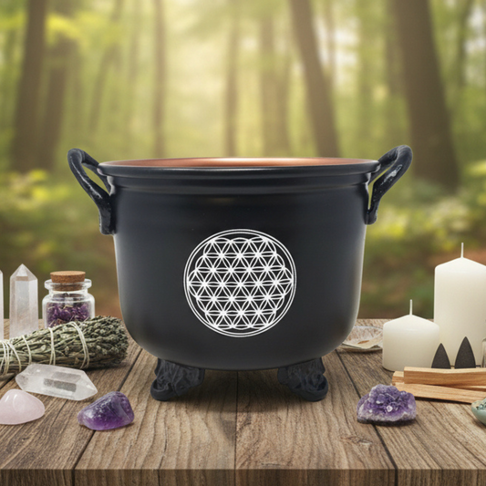 Flower of Life Metal Burner/ Cauldron