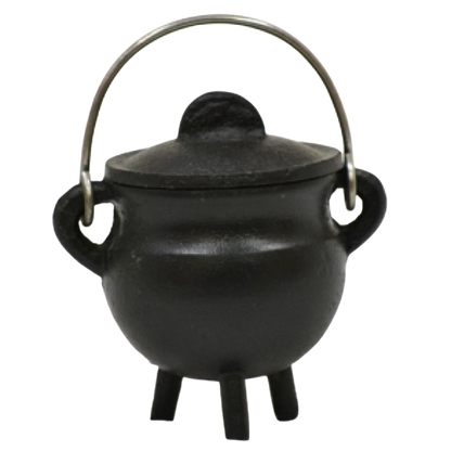 Cast Iron Cauldron w/Lid 3"