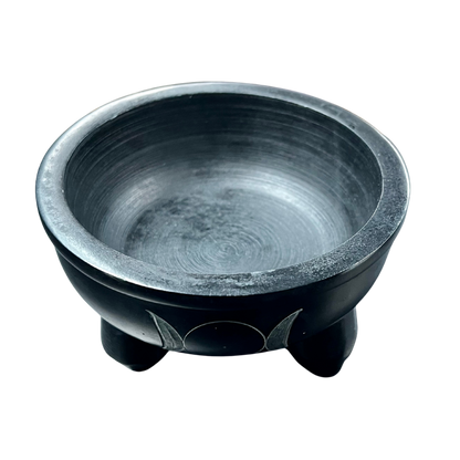 Soapstone Charcoal Burner - Triple Moon