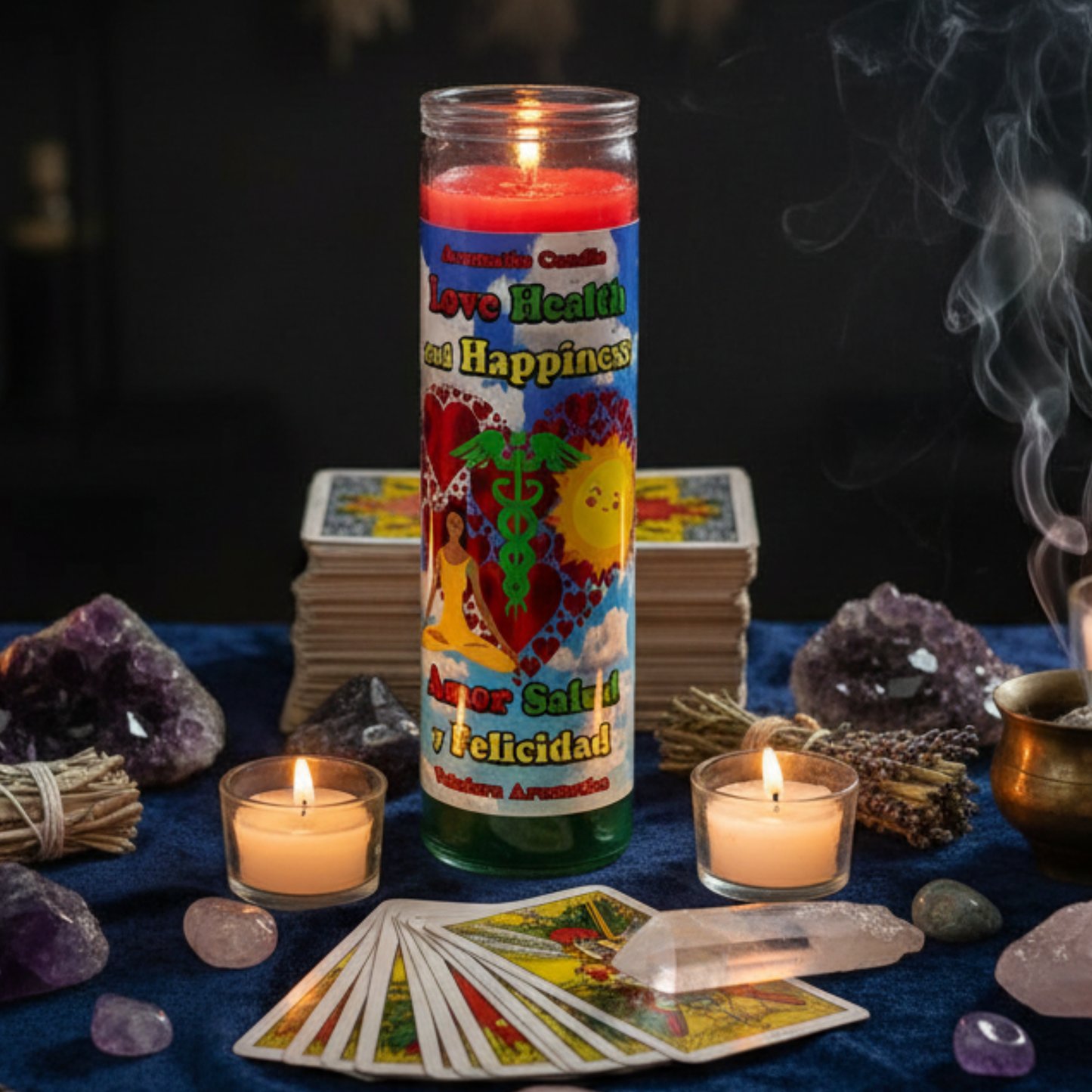 Mama Mojo - Prepared 7 Day Candle - Love, Health, Happiness