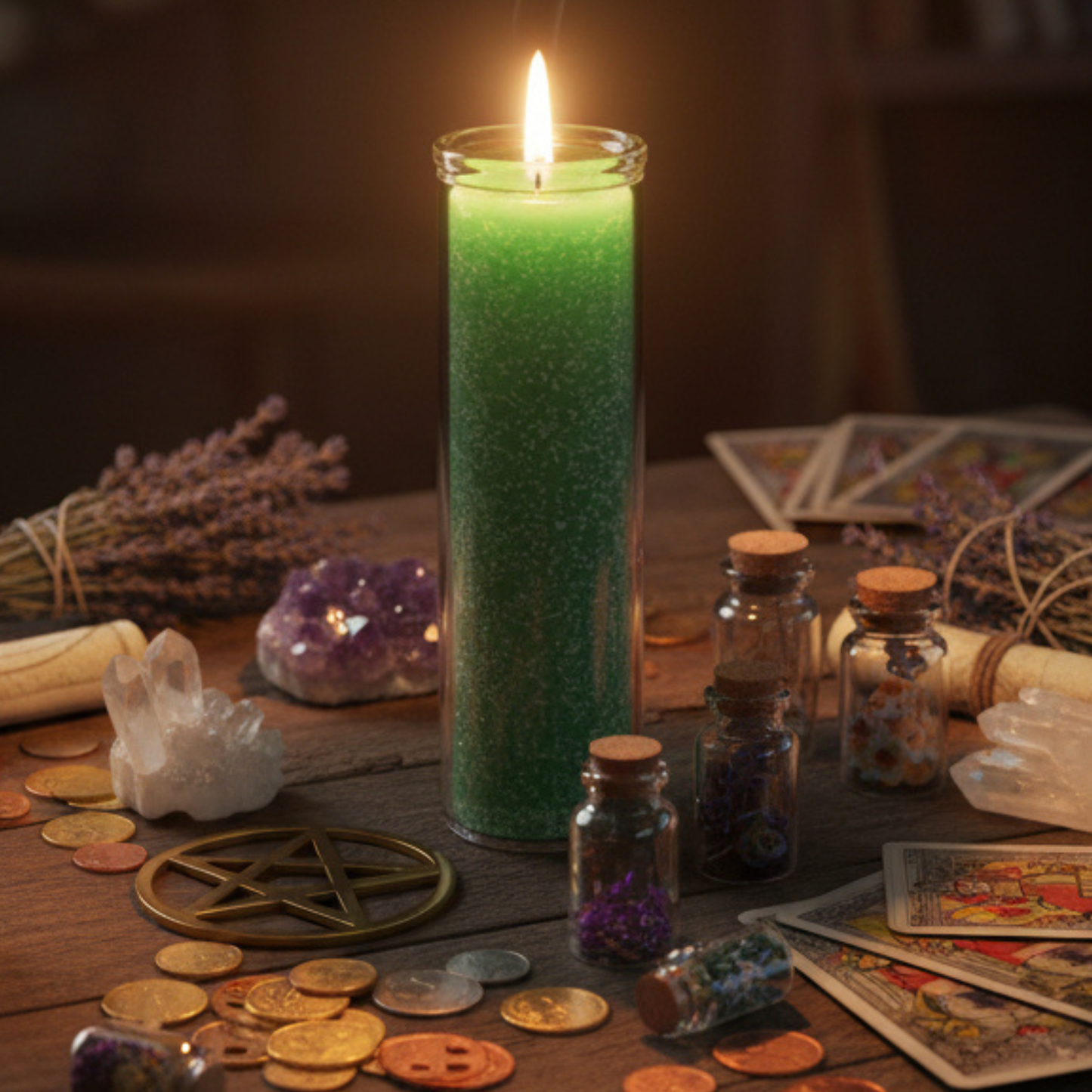 Green 7 Day Candle