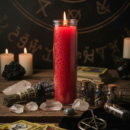 Red 7 Day Candle