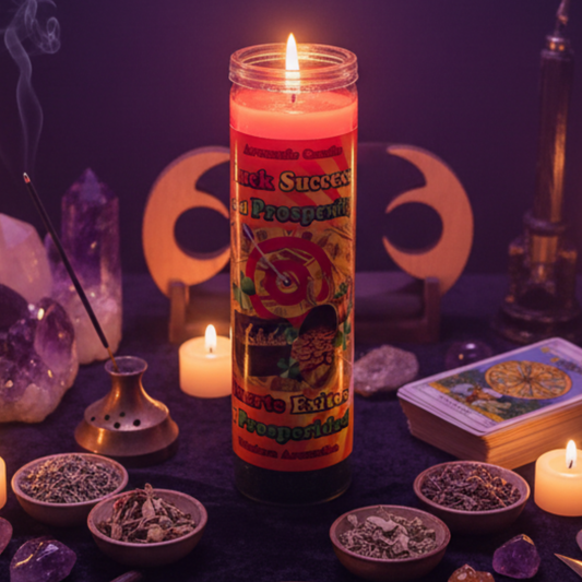Mama Mojo - Prepared 7 Day Candle - Luck, Success, Prosperity