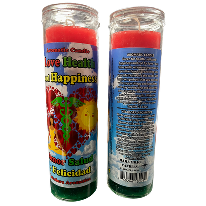 Mama Mojo - Prepared 7 Day Candle - Love, Health, Happiness