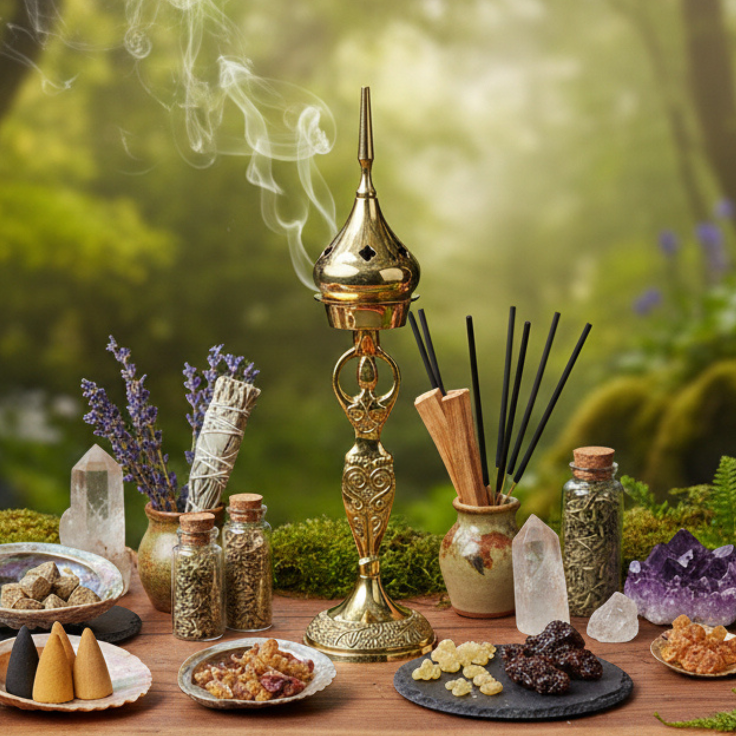 Goddess Brass Cone Burner