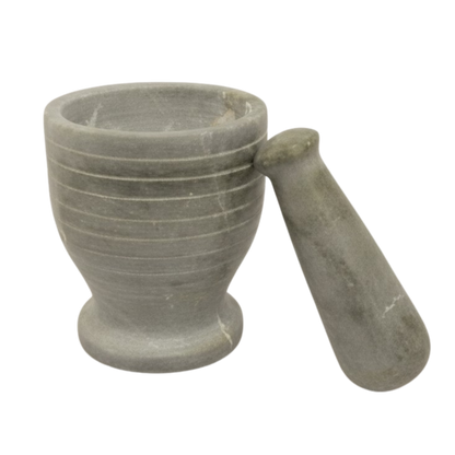 Gray Soapstone Mortar & Pestle -  3'' x 3.5''H