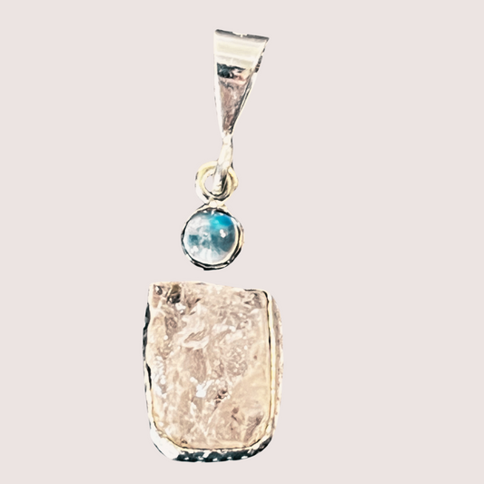 Morganite Moonstone Sweet Pendant - Small