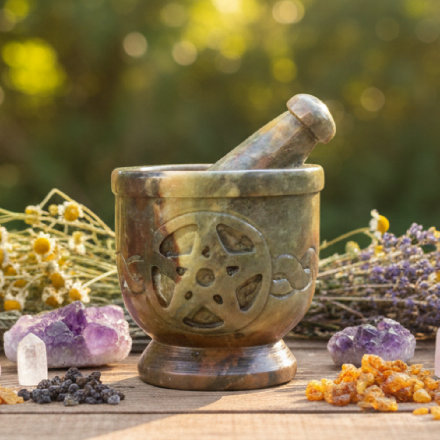 Pentacle Knot Mortar & Pestle - 3"D