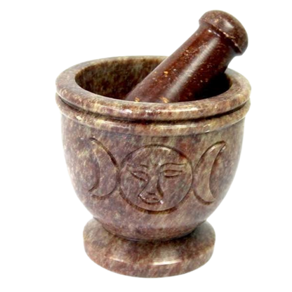 Triple Moon Mortar & Pestle - 3"D x 3"H