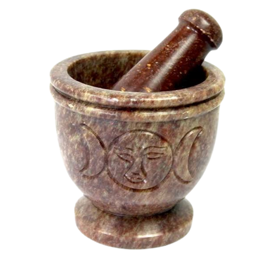 Triple Moon Mortar & Pestle - 3"D x 3"H