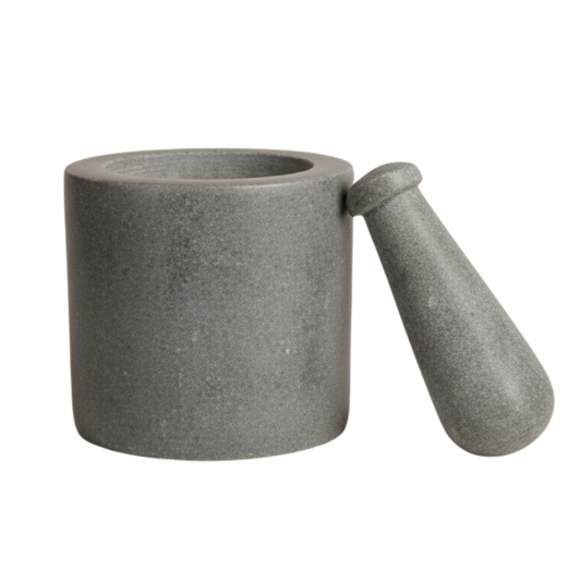 Gray Soapstone Mortar & Pestle - 3'' x 3'' x 2.75''H.