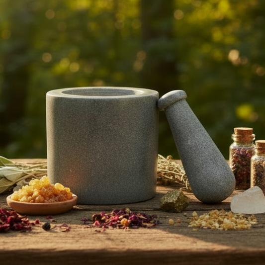 Gray Soapstone Mortar & Pestle - 3'' x 3'' x 2.75''H.