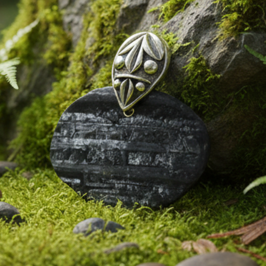 Black Tourmaline Rocky Pendant