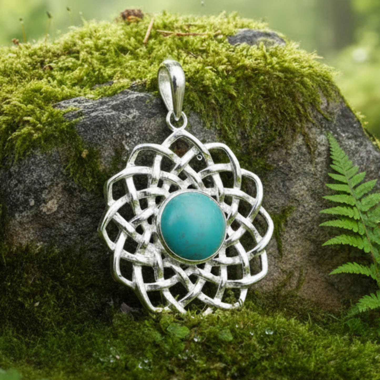 Turquoise Rasa Mandala Pendant