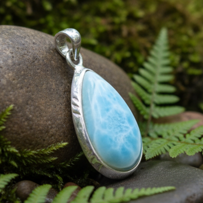 Larimar Raindrop Pendant