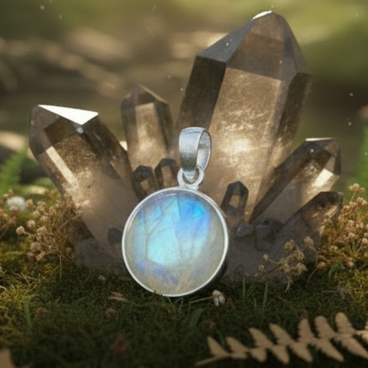 Moonstone Full Moon Pendant