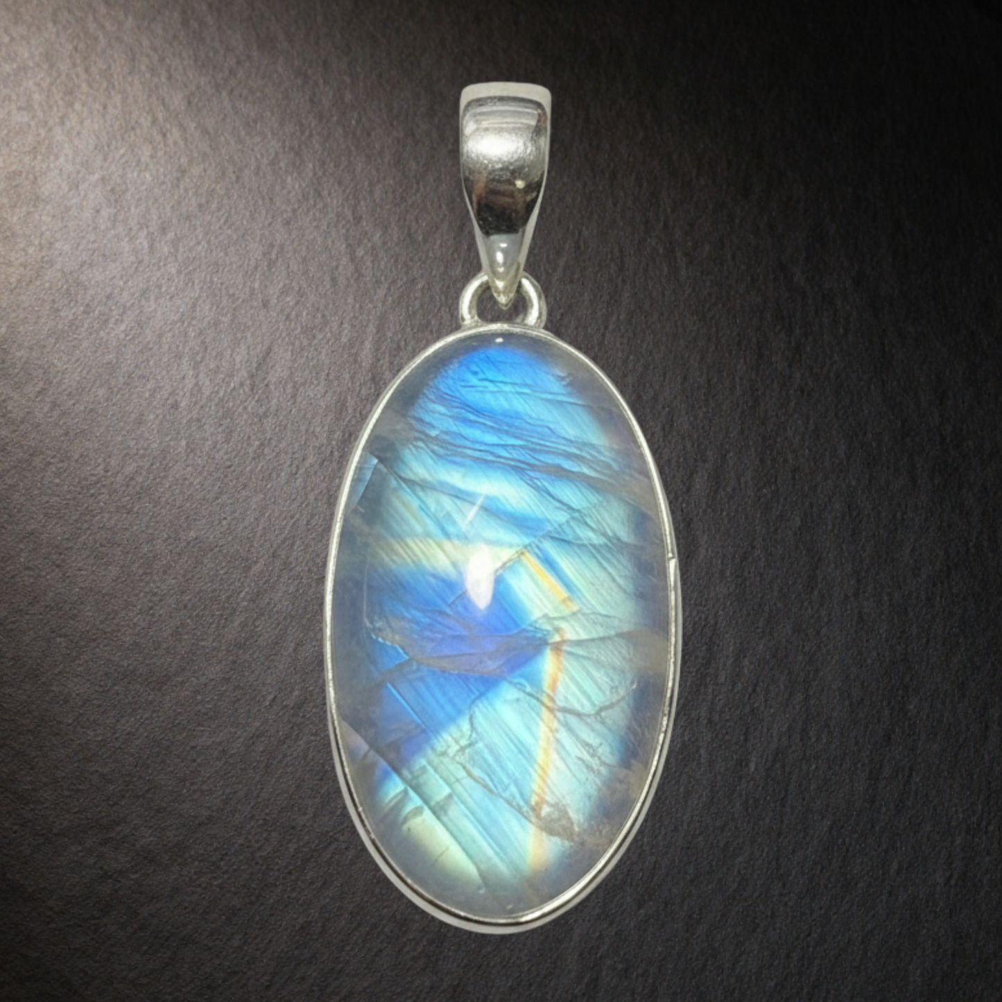 BLUE FIRE MOONSTONE PENDANT - MP08